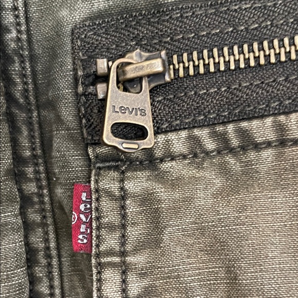 Levi's Military Style Olive Work Coat Sz L - Picture 4 of 12